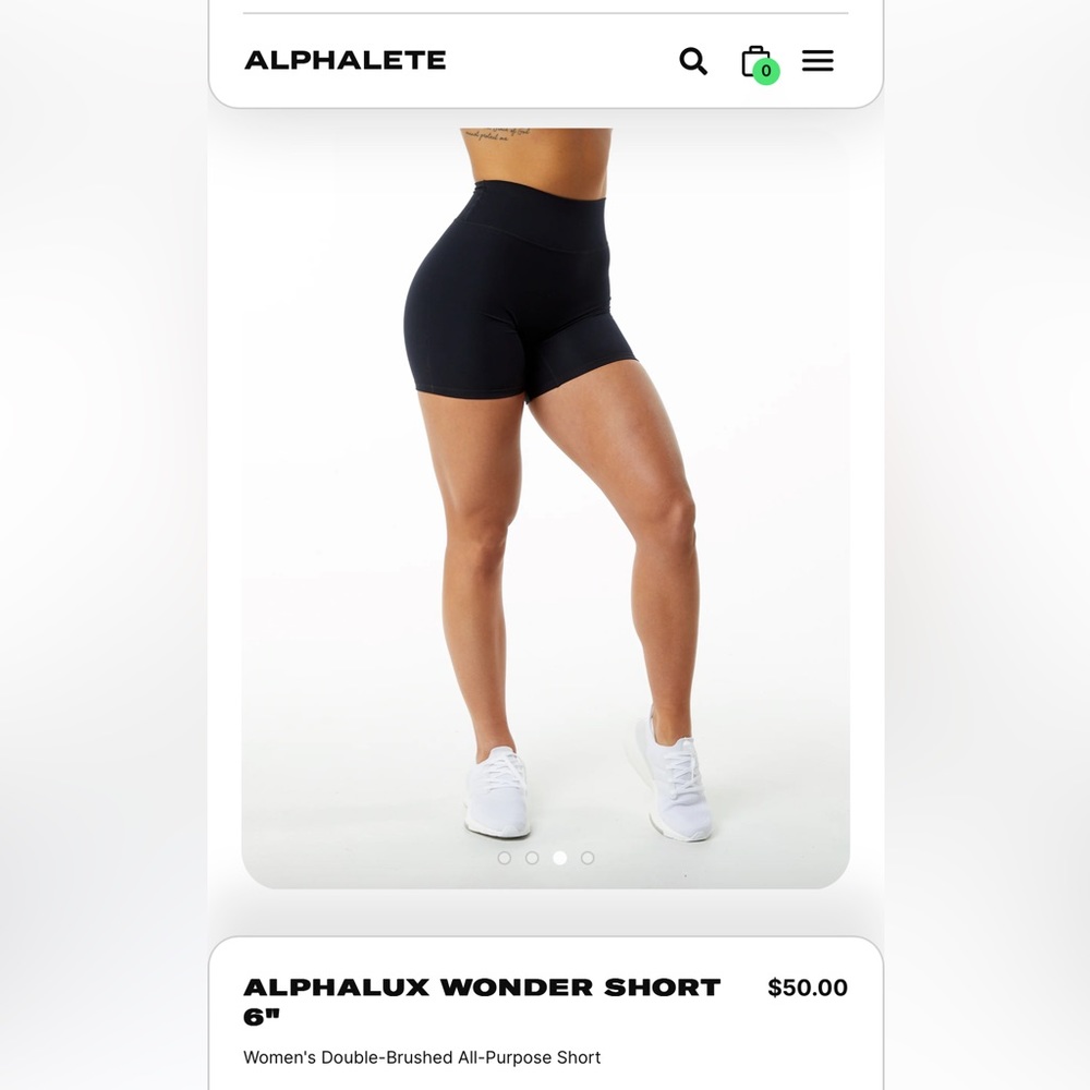 Alphalux 6 inch black shorts